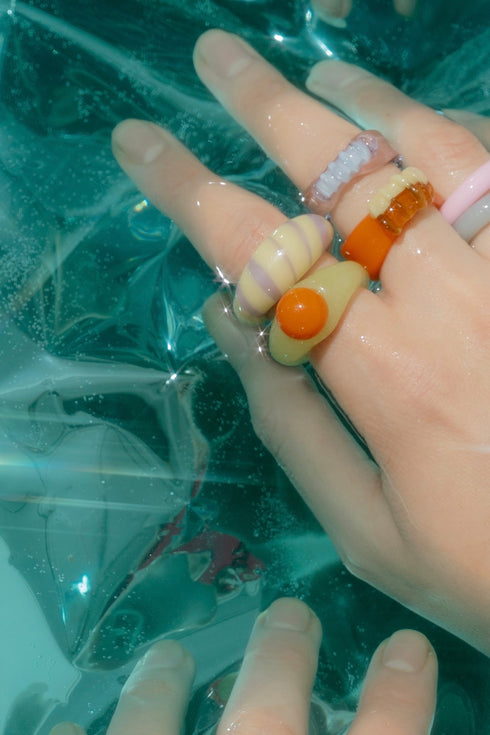 PINCHED RING NIGHT SHADE/AQUARIUS